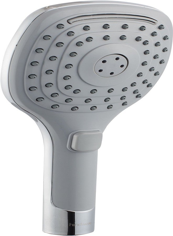 هيندوير دش يدوي من هندوير F160083CP مقاس 120 مم، مصنوع من مادة ABS بثلاثة تدفقات مع مفتاح ضغط (رمادي) - Image 2